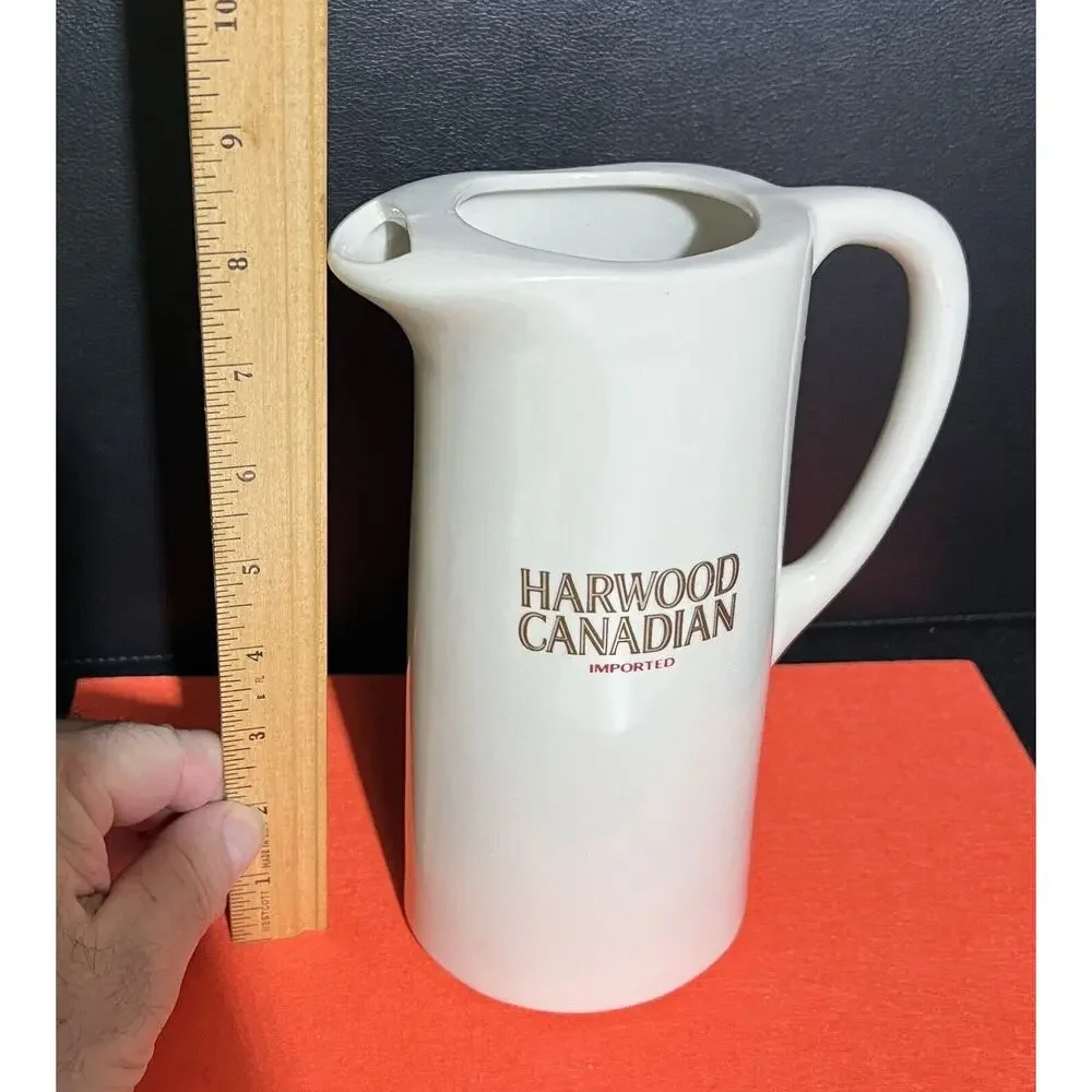 Harwood‎ Canadian Pub Pitcher Jug 8” Canadian Whiskey Vintage Ceramic Water